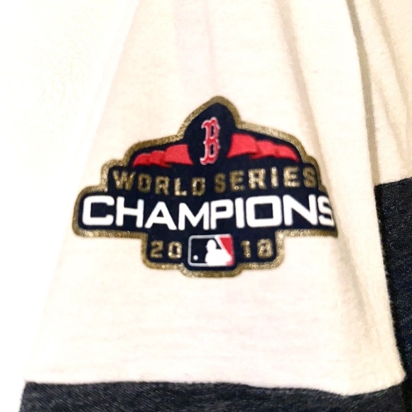 Women's Heather Navy/White Boston Red Sox 3/4 sleeve tee - Picture 2 of 4